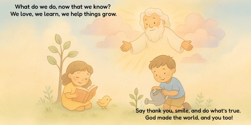 Summa Theologica for Babies - Aquinas's Five Ways Page 8 Catholic Baby Board Book Cradle Catholic Press